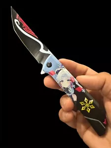 Anime themed Spring Assisted Pocket Knife - Collectible Anime Design Edc PF75A - Picture 1 of 2