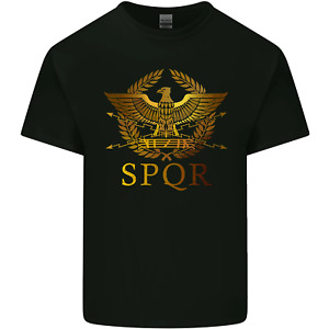Gym Training Top Weightlifting SPQR Roman Mens Cotton T-Shirt Tee Top