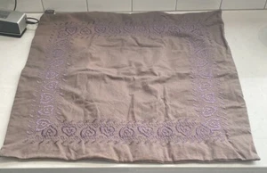 Gorgeous ECHO Purple Embroidered Pillow Cover 24” By 24” 100% Cotton - Picture 1 of 4
