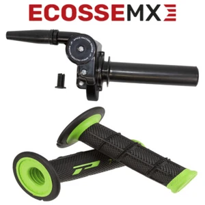 Kawasaki KX125 1992-2008 Apico Acceleratore Montaggio Manopole PG791 Nero/Verde - Foto 1 di 8