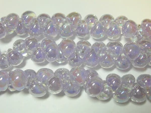 Spectacular! Lampworked Boro Glass Teardrop Beads 25 X6 - Picture 1 of 1