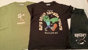 New Zara Minecraft boys tshirt and shorts set age 13-14 NEW - Picture 1 of 7