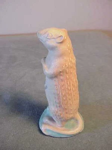 RARA FIGURA DE COLECCIÓN DE PERRO DE PRADERA GRANDE DE CERÁMICA ARTÍSTICA DAKOTA NORTE ROSA - Imagen 1 de 9
