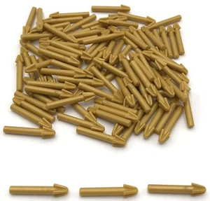 Lego 100 neue Pearl Gold Minifigur Waffen Harpune glatter Schaft Stücke - Bild 1 von 1