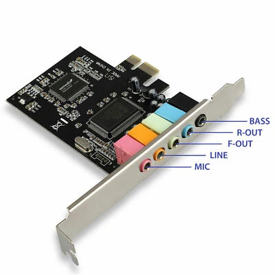 PCI-E Express 5.1-Kanal CMI8738 4/6-Kanal-PCIE-Audio-Soundkarte mit Treiber NEU - Bild 1 von 4