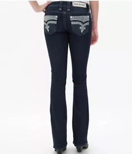 Rock Revival Stiefel Stretch Verzierungen Pailletten Strassblaue Jeans Gr.29 - Bild 1 von 11