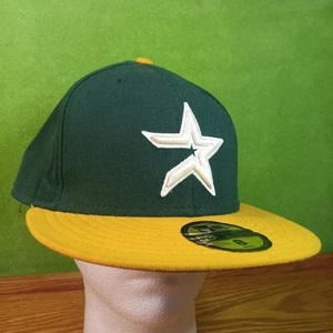 Sombrero ajustado de los Astros de Houston talla 8 New Era se adapta a 59Fifty colorway verde - Imagen 1 de 8