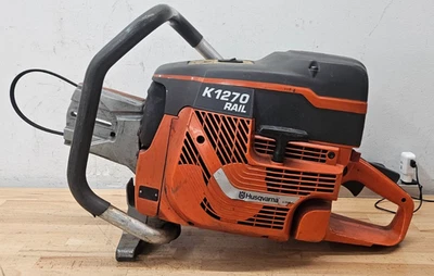 Sierra de hormigón de riel Husqvarna K1270 - *Pieza faltante* ¡Funciona! Foto 1 de 4