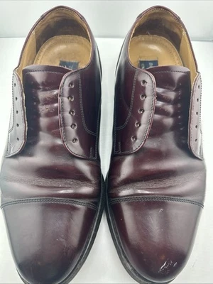 Zapatos de Colección Bostonian Crown Windsor Borgoña Concha para Hombres 7.5 Falta Cordón Foto 1 de 4