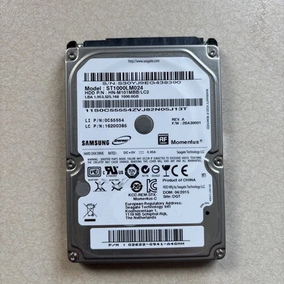 Samsung 1TB 2.5 inch Hard Drive HDD ST1000LM024. Tested 100% only 215 hours - Image 1 of 3
