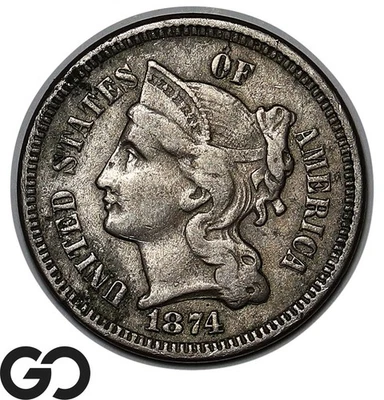 1874 Three Cent Nickel - Image 1 of 3