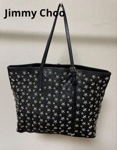 Jimmy Choo Tasche Sophia Stern Nieten schwarz Leder 29 cm A4 groß gebraucht - Bild 1 von 14
