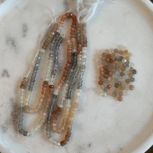 Moonstone Beads Multi Colored 14.5” Strands ( x2) 3-3.5mm Beads - Picture 1 of 4
