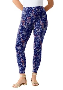 Roaman's Women's Plus Size Ankle Length Essential Stretch Legging - Picture 1 of 82