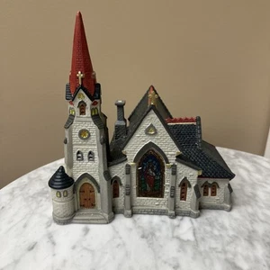 Vintage Ritirato 1994 Lemax Dickensvale Villaggio Chiesa di San Matteo Usato in ottime condizioni - Foto 1 di 4