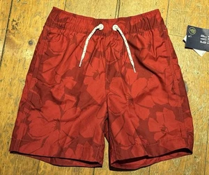 NWT Gap Kids Boys Swim Trunks Swimsuit shorts flower hawaiian hibiscus $34.95 - Picture 1 of 2