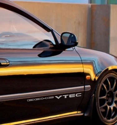 CALCOMANÍA DE PUERTA DOHC VTEC JDM 92-00 HONDA BLANCA EG EK EJ CUARTO PANEL CALCOMANÍA PEGATINA Foto 1 de 3