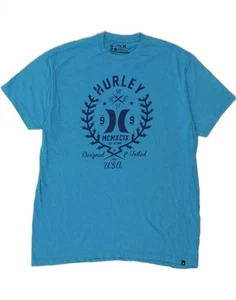 HURLEY Mens Premium Fit Graphic T-Shirt Top XL Blue Cotton BX07 - Picture 1 of 3