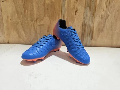 Botines de fútbol Vizari Laguna tierra firme para niños, jóvenes-2, azules/naranja Foto 1 de 4