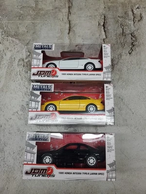 Rare Jada Toys JDM Tuners 1995 Honda Integra Type R Japan Spec Full Set 3 Boxes - Image 1 of 4