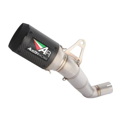 For Honda CBR1000RR 2008-2016 Exhaust Tips Muffler Mid Link Pipe System Carbon - Image 1 of 4