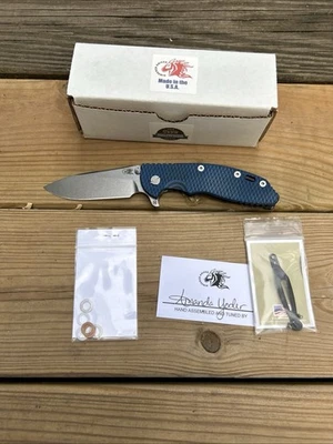 RARO OBSTACULIZADOR AZUL/NEGRO XM-18 3.5" 20CV DLC TITANIO CON CLIP para aclarar Foto 1 de 4