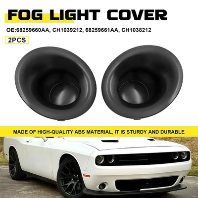 New Fog Light Cover Set For 2015-2022 Dodge Challenger Front Left and Right Side - Image 1 of 4