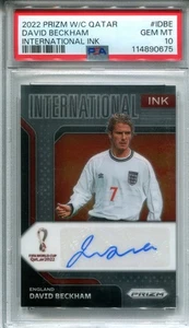 Panini Prizm World Cup Quatar 2022 David Beckham International Ink Auto PSA 10 - Imagen 1 de 2