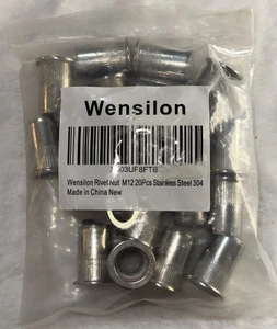Tuercas de remache de cabeza plana M12 304 acero inoxidable tuerca de inserción roscada tuerca de remache - Imagen 1 de 5