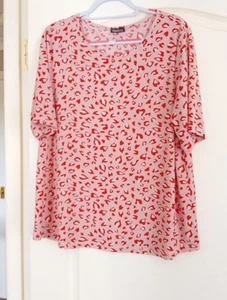 Kim Co Womans Top 2 Xl Pink Multi. - Picture 1 of 4
