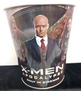 X - Men Apocalypse 2016 Marvel Movie Theater Promo Popcorn Bucket Metal Tin A - Picture 1 of 5