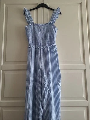 H & M, Jumpsuit, Overall, Gr. 38, Blau,  Leinenanteil, Neu m. Etikett  - Bild 1 von 3
