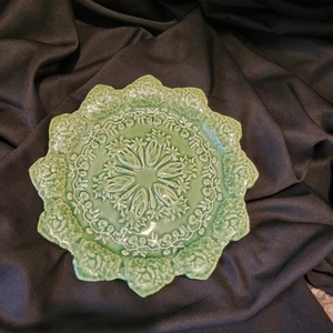 Bordallo Pinheiro Majolica Green Carrot Salad/ Dessert Plates - 8" Portugal - Picture 1 of 8