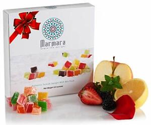 Marmara Fruit Flavored Mini Turkish Delight Candy a Mix of Lemon Tangerine Sa...