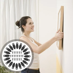 50 Pcs Mirror Hanger Picture Frame Photo Back Panel Buckle with Clips Backboard - Picture 1 of 12
