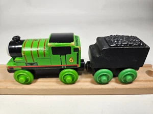 Percy #6 GGG30 Tank Engine with Henry's Tender Thomas the Train Wooden Railway - Picture 1 of 5