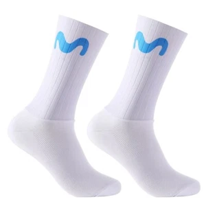 Calze da ciclismo Movistar Aero bianche Aero Pro +39-45 (UK) PREZZO AL PUBBLICO £19,99 - Foto 1 di 1