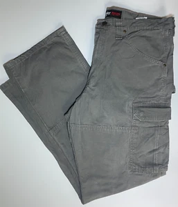 Wrangler Riggs Cargo Trousers Mens W36" L32" Y2K Relaxed Fit Workwear Pants Grey - Bild 1 von 16