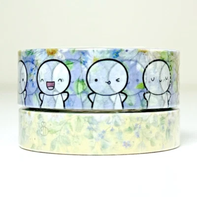 The Coffee Monsterz Co TCMC Denim Florals & Sunshine Florals Washi Tape Set Of 2 - Image 1 of 3