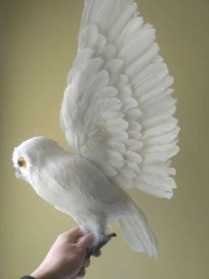 big simulation white owl model polyethylene&furs wings owl doll gift 60x32cm - Image 1 of 4
