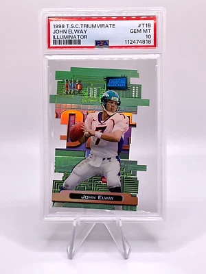 John Elway 1998 Stadium Club Triumvirate Illuminator #T1B Broncos Rare PSA 10! - Image 1 of 2