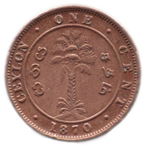 1 CENT 1870 CEYLAN / CEYLON - Sri Lanka - Foto 1 di 2