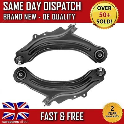 RENAULT MEGANE MK2 2002>PAR DE BRAZOS DE CONTROL DE HORQUILLA SUSPENSIÓN DELANTERA INFERIOR X2 Foto 1 de 4