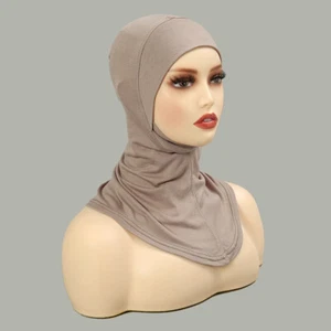 Copricapo donna musulmano hijab sottocapo berretto interno ninja islamico cofano copricapo - Foto 1 di 35