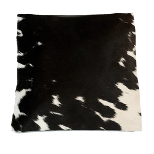 Genuine Black & White Cowhide Cushion Cover – Hair-On Leather Pillow - Imagen 1 de 10