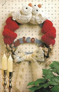 Birds & Hearts Welcome Wreath crochet PATTERN INSTRUCTIONS - Picture 1 of 1
