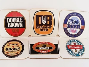 6 verschiedene Neuseeland Bierdeckel Löwe braun Steinlager Schwan doppelt braun - Bild 1 von 8