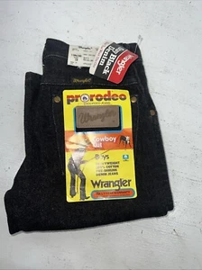 New Boys Black Denim Pro Rodeo Cowboy Cut Regular Jeans. 9/24 1/2 B-15 - Picture 1 of 10