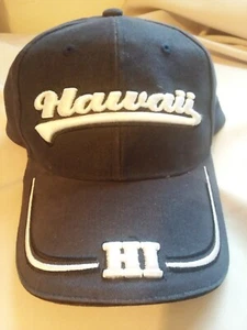Baseballmütze Hawaii, "HI" schwarz mit weißem Schriftzug verstellbarer Riemen gebraucht - Bild 1 von 9