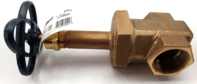 Труба NIBCO 1-1/2 дюйма, класс 300, резьбовой бронзовый сплав твердый клин поднимающийся стержень ворота - Изображение 1 из 4